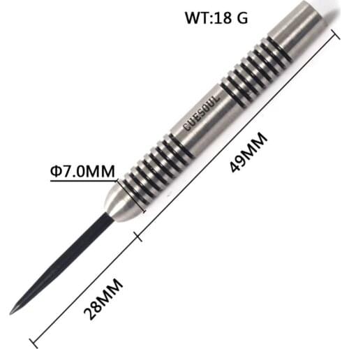 CUESOUL 18 Gram 90% Tungsten Steel Darts Barrels with Diameters 7mm