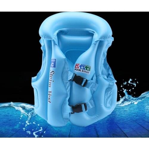 PVC Baby Life Vest Kids Children Float Inflatable Swimsuit Swim Security Jacket Buoyancy Vest Swimming Aid S M L