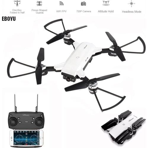 EBOYU(TM) YH-19HW 2.4Ghz 2.0MP Wide Angle Wifi FPV RC Drone Selfie Drone Foldable RC Quadcopter Altitude Hold 3D Flips Roll RTF