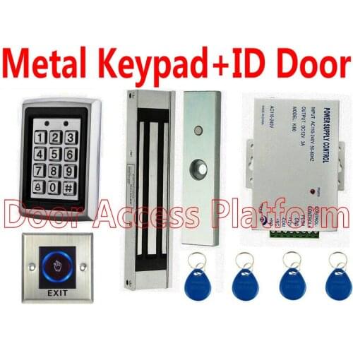 Electronic Keypad+ID card EM Standalone access controller electro magnetic lock,power supply door metal case password+code enter into door exits