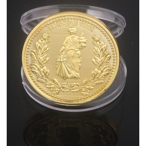 Movie John Wick Hotel Gold Coin Keychain Adjudicator Coins Keanu Reeves Hotel Metal Cosplay Prop Collection Accessories