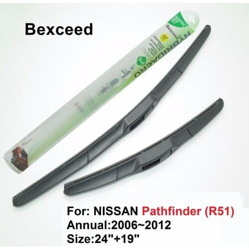 For NISSAN Pathfinder (R51) 24"+19" Bexceed of Windscreen Windshield Hybrid Wiper Blade 2005 2006 2007 2008 2009 2010 2011 2012
