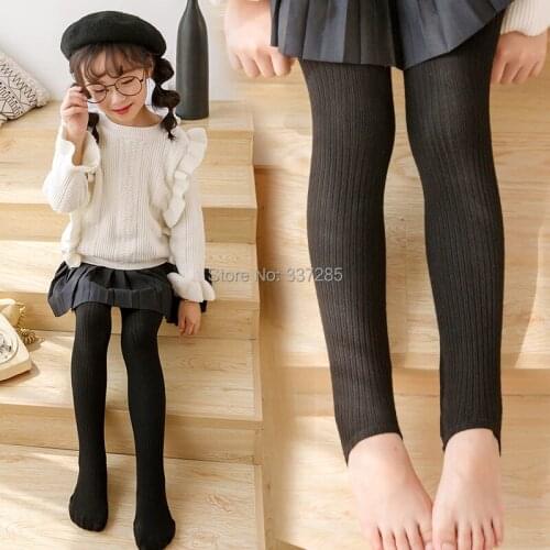 Girls cotton winter warmer infant tights striped baby children pantyhose spring autumn High waist princess tights for kids child