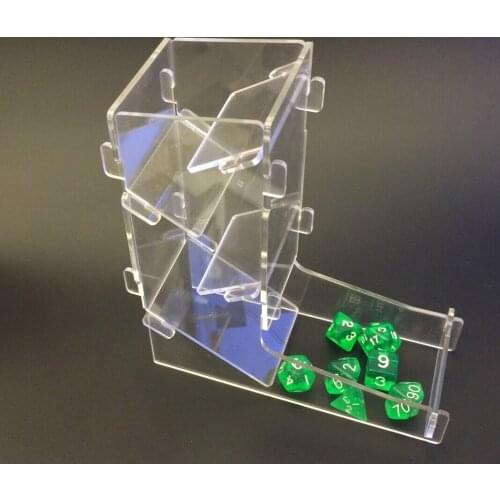 Dice DND Dice Tower Run Mission Artifacts Import Material Sieve Sub Creative Manila Thrown Dice Top with Plastic Films