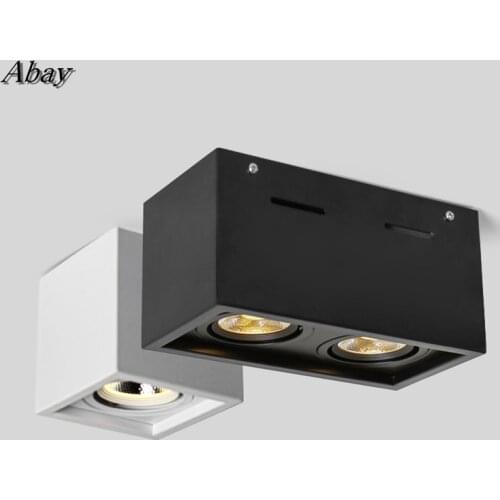 Square Dimmable COB LED Downlights 10W 20W LED Ceiling Lamps AC85~265V LED Ceiling Spot Lights Warm/Cold White Indoor Lighting