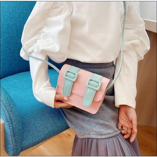 Fashion Childrens Coin Purse Handbags Cute Baby Kids Mini Square Shoulder Bag Candy Color Girls Boys Accessories Messenger Bags
