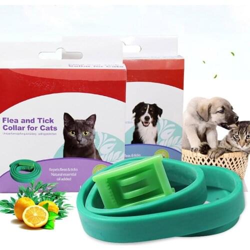 Pet Natural Essential Oils Flea and Tick Collar Anti Pest Lice Adjustable Collars Kill Lice Parasite Deworming for Dog Cat