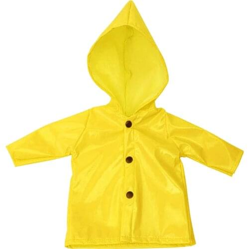 Handmade Clothing Candy Color Raincoat Raincoat Suit Waterproof For 18‘’ Doll Accessory Raincoat Pant Hat Suit