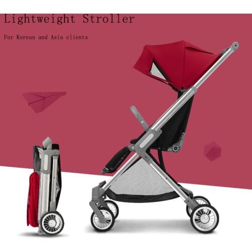 Bluechildhood Portable Baby Stroller Lightweight Baby Stroller Foldable Baby Pram Can Sit Can Lie Baby Bassinet Free Shipping