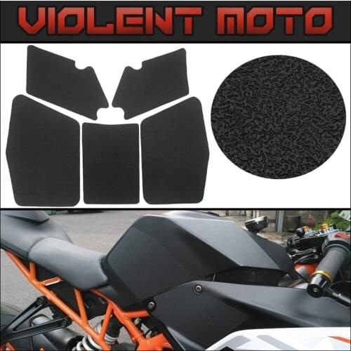 For KTM RC 200 RC390 Motorcycle Tank Traction Pad Side Gas Knee Grip Protector Anti slip sticker 3M Orange