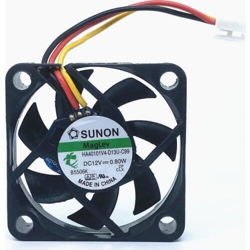 SUNON Maglev 4010 40mm 40x40x10mm Cooling Fan 4CM HA40101V4-D13U-C99 DC12V 0.8W For 3D Printer North Bridge Chip Fan 3pin