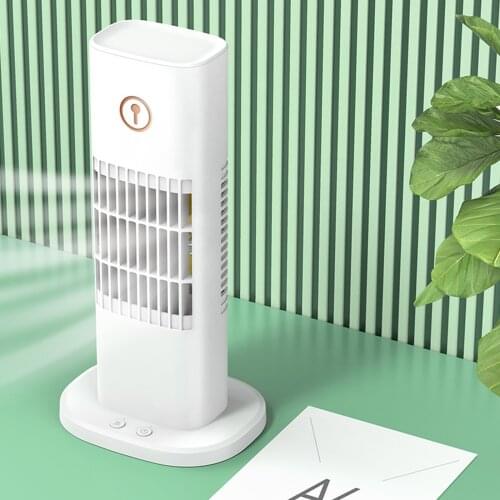 Humidification Electric Fan Mute Vertical Leafless High Volume Tower Fan Home Office Desktop Retro Water Cooling Fan#g4