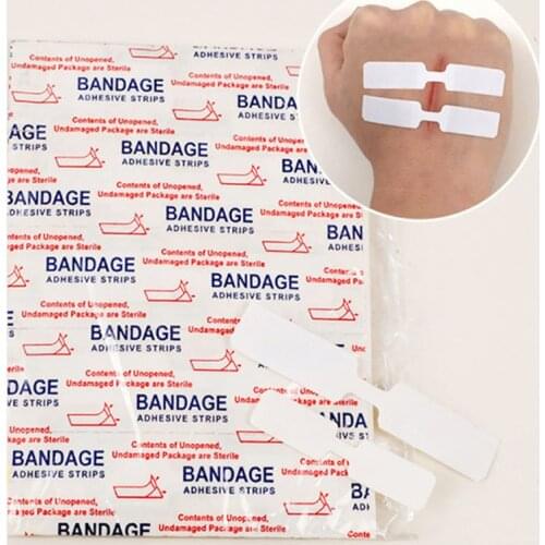10Pcs/Pack 1 x 4.5cm Waterproof Breathable Band Aid Butterfly Adhesive Band Aid Wound Closure Adhesive Bandages Emergency Kit