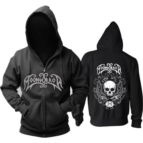 7 designs Zipper Sweatshirt Nice soft and warm Moonsorrow Rock hoodies Viking black metal sudadera Skull fleece shell jacket