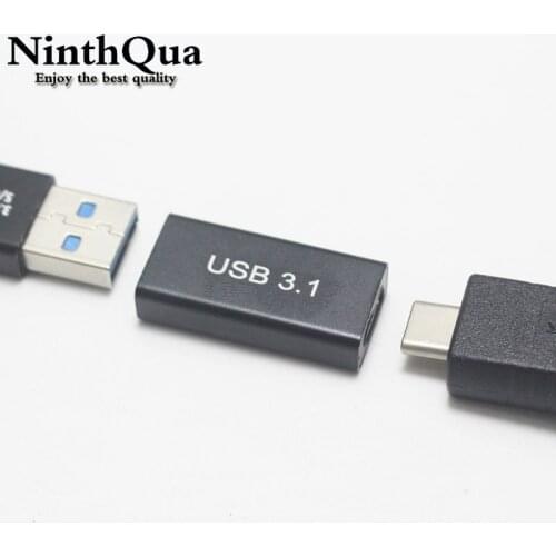 1PCS USB 3.0 Coupler Female to USB Type C Female Adapter Super Speed USB 3.0 Type-C Extender Connection Converter