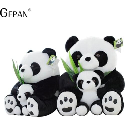 1pc 25CM Sitting Mother and Baby Panda Plush Toys Stuffed Panda Kawaii Dolls Soft Pillows Kids Toys Christmas Gift Good Quality