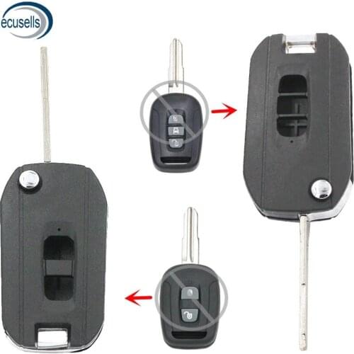 2/3 Buttons Replacement Fob Upgrade to Folding Flip Remote Key Shell Case For Chevrolet Captiva
