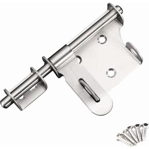 2pcs/lot 201 Stainless Steel Sliding Hardware Door Window Latch Thickened Security Door Lock with Screws