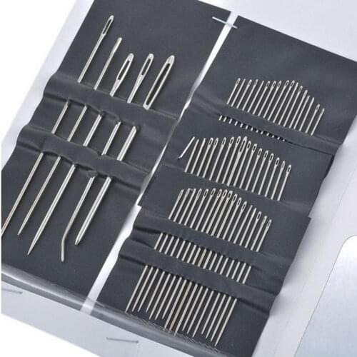 55Pcs/Set Stainless Steel Sewing Needles Set Hand Stitches Tools Household Different Sizes Sewing Accessories DIY Crafts Supply