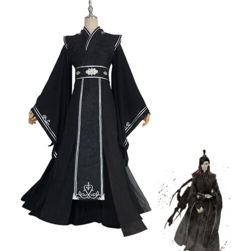 Anime He Xuan Cosplay Tian Guan Ci Fu Black Long Cosplay Costmes Halloween Costumes for Women Men Chinese Han Dynasty Hanfu