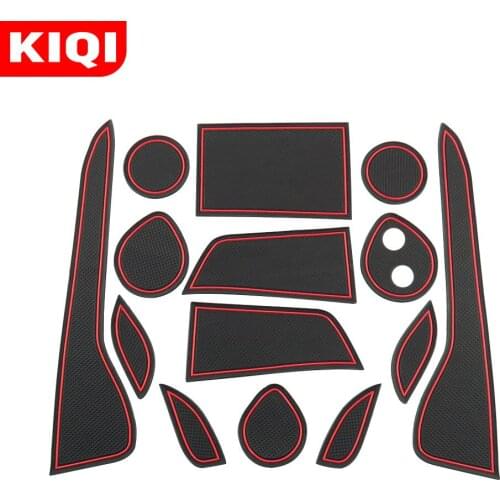 KIQI Car Anti Slip Gate Slot Pad Mat Non-slip Door Groove Mats for Toyota C-HR Chr C HR 2016 2017 2018 2019 2020 Accessories