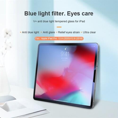 For Apple iPad Pro 12.9 2020/2018 Nillkin Eyes Care V+ Anti Blue Light Tempered Glass Screen Protector