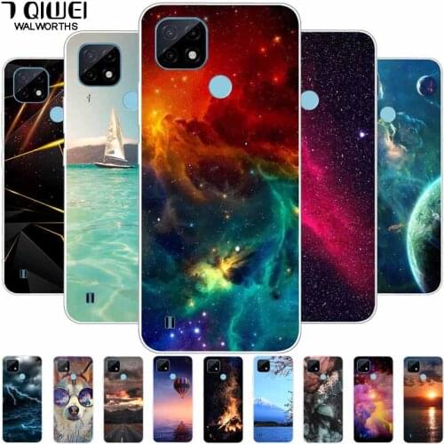For Realme C21 Case TPU Soft Star Cool Silicone Phone Cases for OPPO Realme C25 back cover 6.5'' RealmeC21 C 21 2021 Clear Capa