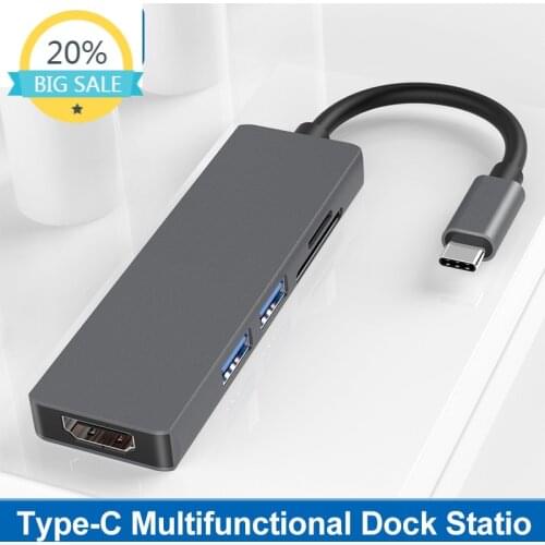 Type-c to HDMI Docking Station with Card Reader USB C Hub MacBook Accessories Expansion