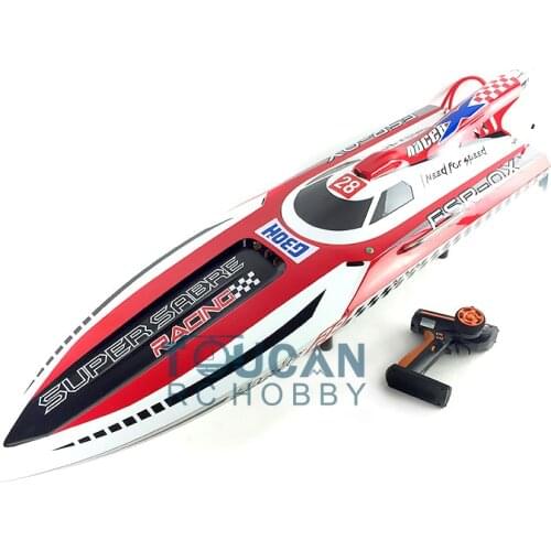 G30H ARTR-RC 54" 30CC Engine Gasoline Fiber Glass RC Racing Boat W/Remote Controller RED THZH0053