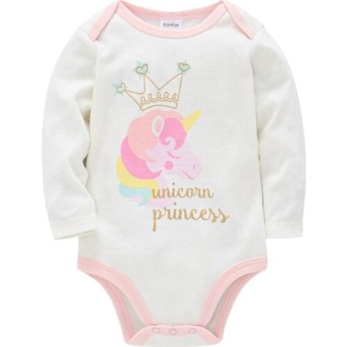 Princess Unicorn Cartoon Newborn Baby Girl Boy Bodysuits Jumpsuit bebe fille Cotton Infant Baby Girls Sleepers Toddler Pjiamas