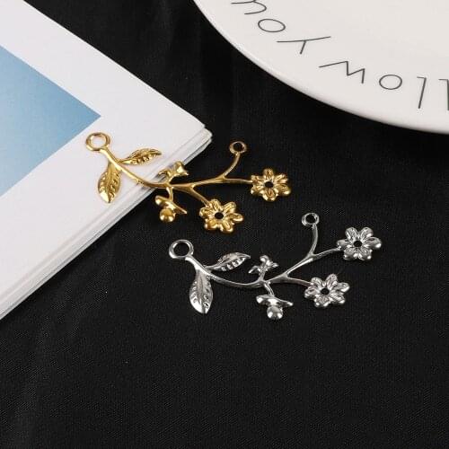 10pcs Gold/Rhodium Plated Tone Filigree Flower Connectors Iron Metal Craft Gift Decoration DIY Jewelry Making
