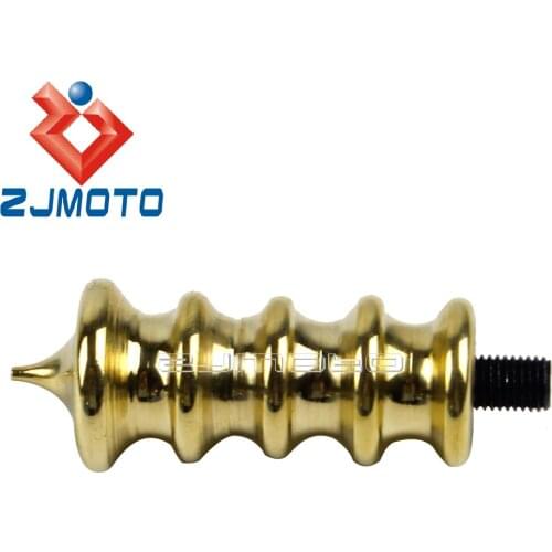 Brass Motorcycle Shifter Peg Foot Ribbed Toe Peg Shift Pegs For Harley Sportster Softail Dyna Bobber Chopper Cafe Racer