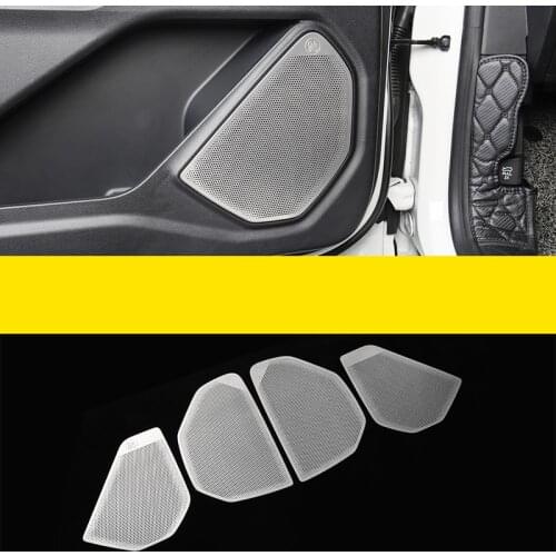 For Ford Explorer 2020 2021 Stainless Steel Car Door Speaker Cover Trim Sticker Car Roof Speaker Trim Auto Styling Accessories
