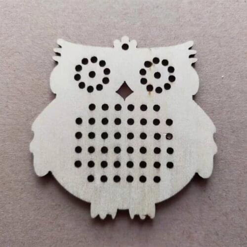 New Craft Kit Customized Wooden Owl Cross Stitch Wood Hoop Sewing Embroidery Thread DIY Kit Needle Point