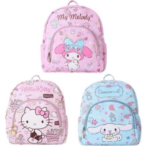 New Cute Mymelody Hello Kittys Kuromi Cinnamorol Anime Fashion Kawali Backpack Beauty Travel School Bag Girls Boys Kids Toys