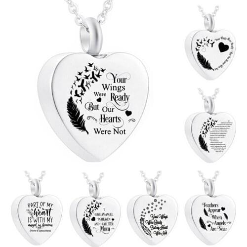 Creative Heart Cremation Jewelry For Ashes Women Men Necklace, Cherish Memories Jewelry To Keep Someone With You