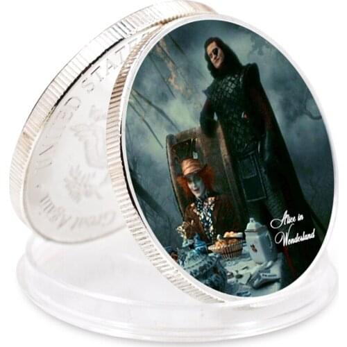 Mothers Day Gift Alice Sliver Plated Coin Holiday Gift Art Craft Gift Home Decor Collection