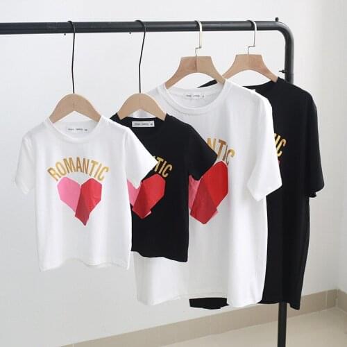 Dad Mom Baby Matching T- Shirts Father Son Top Tees Family Matching Outfits Clothes Love Mom T-shirt Baby Girl Boys T Shirt