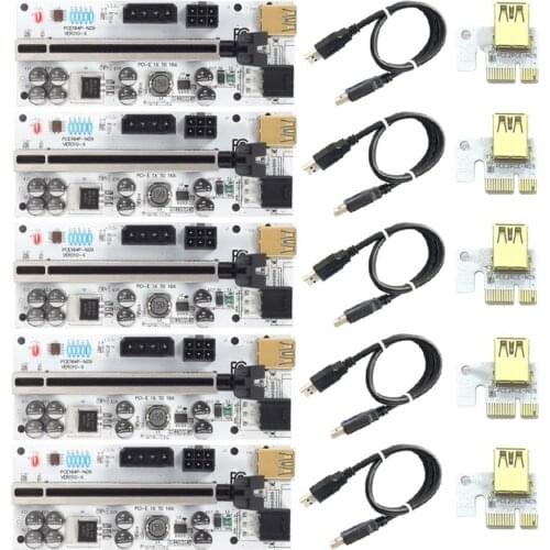 1PCS USB 3.0 PCI-E Riser Card VER010-X Express Cable Riser For Video Card X16 Extender PCI-E Riser Card For Mining