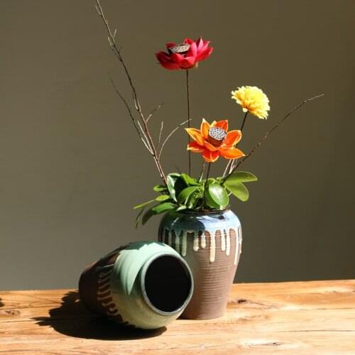 Garden Ceramic dry flower vase decoration Nordic living room decoration modern ceramic hydroponic flower