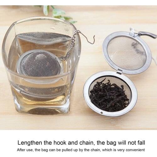1PC Stainless Steel Tea Infuser Sphere Locking Spice Tea Ball Strainer Mesh Infuser Tea Filter Strainers Kitchen Accessories