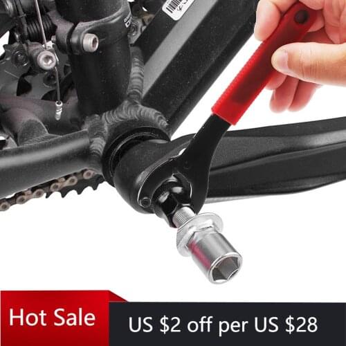 Bike Bottom Bracket Wrench Chain Wheel Crank Bracket Freewheel Wrench Adjustable Repair Remover Tool Eight-shaped Wrench