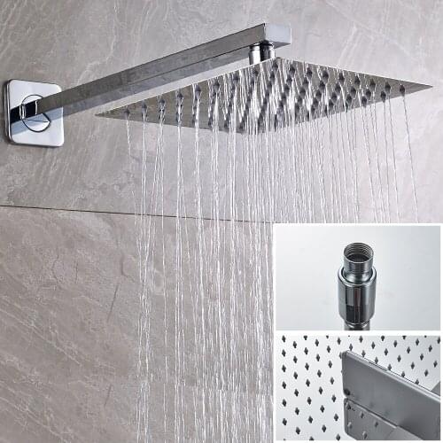 Vidric Vidric Wall Mount Bathroom Rain Waterfall Shower Faucets Set Concealed Chrome Shower System Bathtub Shower Mixer Faucet T