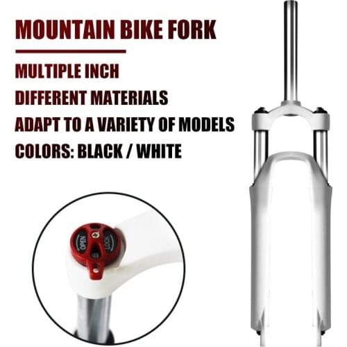 Mountain Bike Fork Disc Brake Rigid Forks MTB Moutain Fat Bicycle Fork 20/26/29 inch Bike Fork Air Gas Locking Suspension Forks