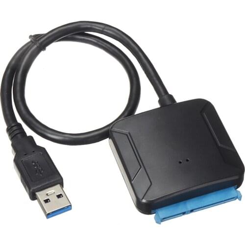 POHIKS 1pc 5 Gbps High Speed SATA to USB 3.0 Adapter For 2.5 "/ 3.5" SATA Hard Drive HDD SSD Converter Cable