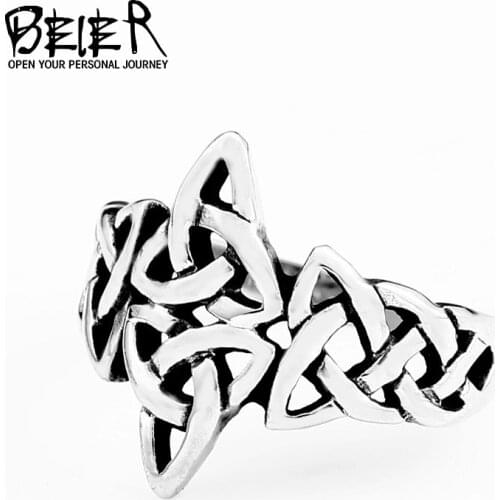 BEIER Rock Punk viking Nordise ring stainless steel popular nature signet manwomen engagement party jewelry as gift BR8-636