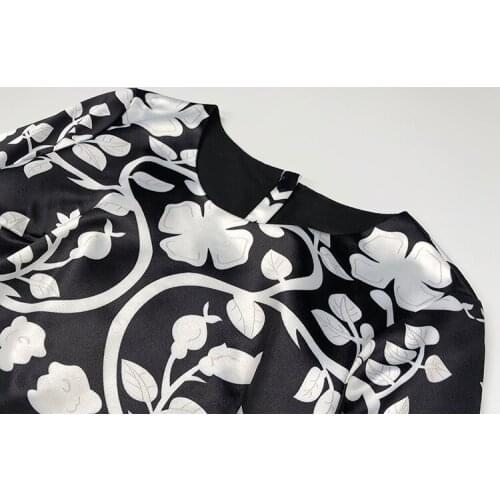 Designer Dresses Womens High Quality Half Sleeve Vintage Water Ink Painting Printed Plus Size XXL Vestidos