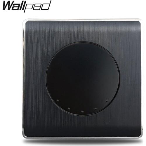 1 Gang Intermediate Switch Wallpad Black Brushed Plastic 3 Way Control Stair Wall Light Switch Cross PC Wall Switch