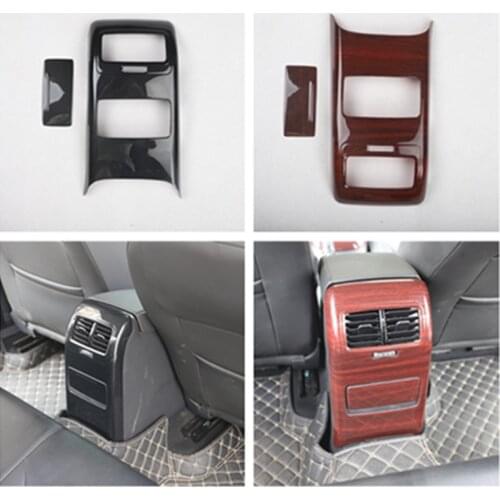 1lot Car stickers ABS carbon fiber grain rear air conditioning outlet decoration cover for Volkswagen vw 2015-2018 Jetta 6 MK6