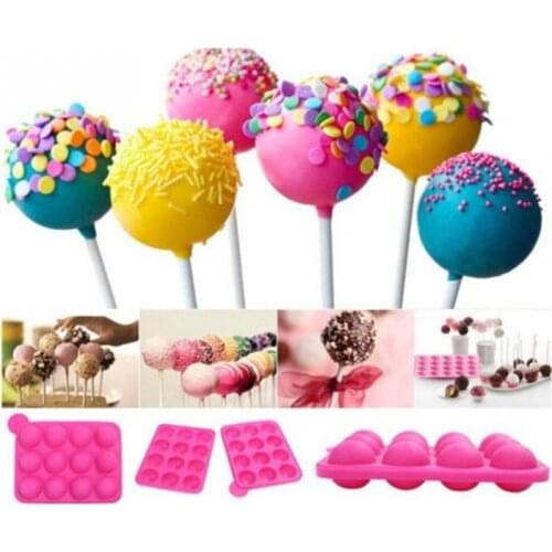 1 Pc Eco-Friendly Silicone cake pop mold cupcake lollipop mold sticks baking tray stick tool